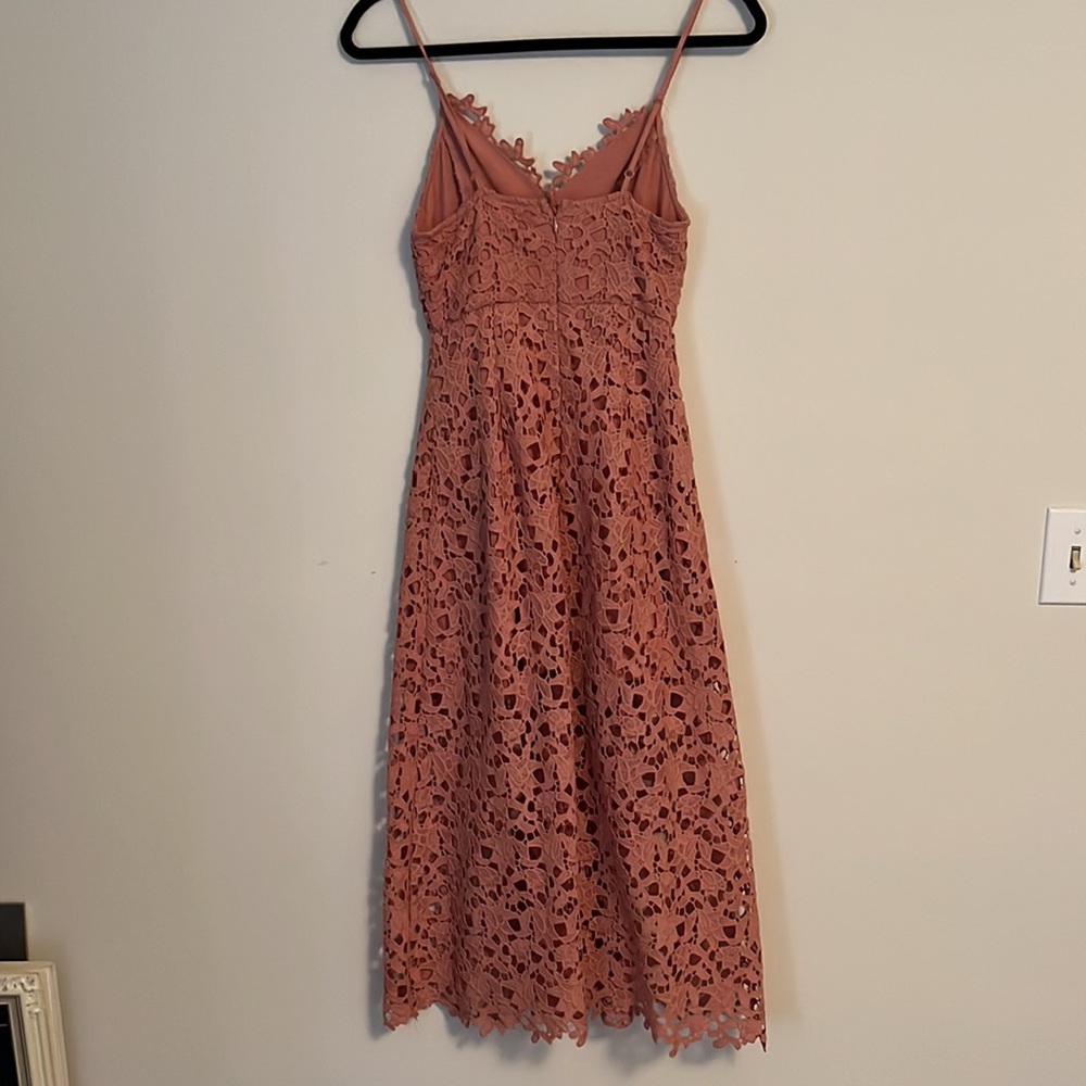 ASTR the Label Lace A-Line Midi Dress in Pink Mauve - Picture 8 of 9